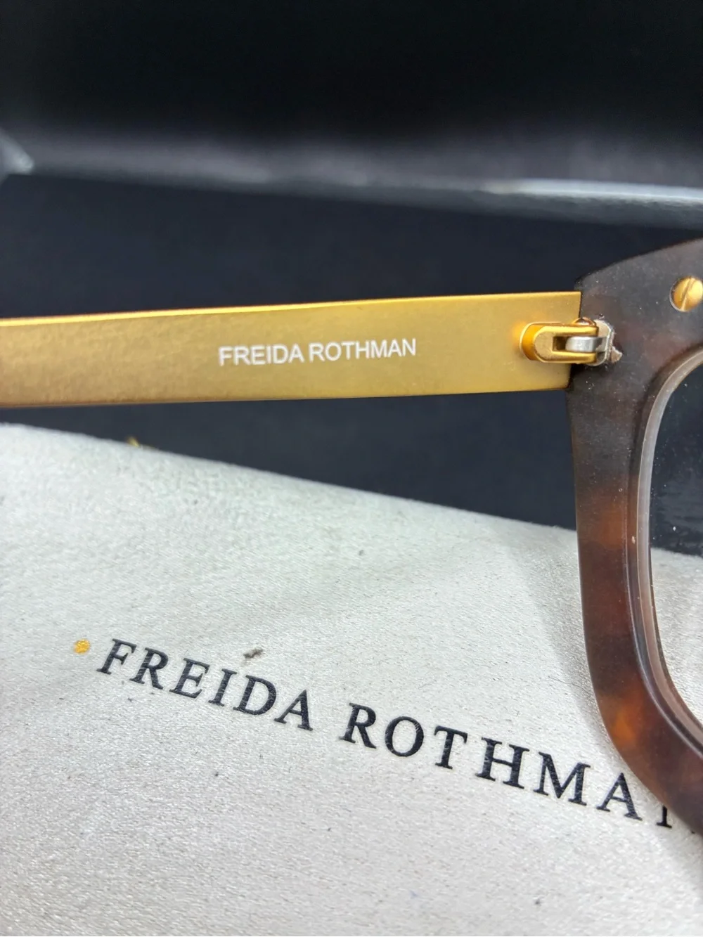 Freida Rothman Women's Gold and Tortoiseshell Fashion Glasses